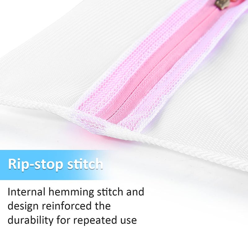 GOGOODA Laundry Bags Mesh Wash Bags for Washing Machine and Delicates, Lingerie, Clothes, 5 Set(White, 1XL,2L,2M) - Image 2